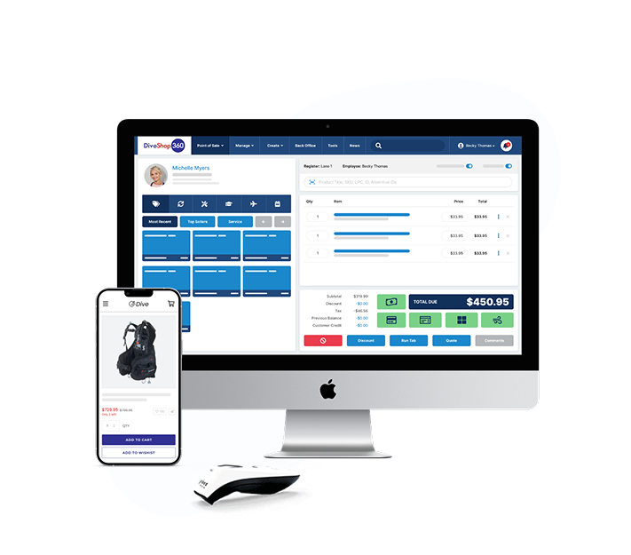 Dive Software Dive Shop Point of Sale Software | Dive Shop 360